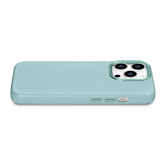 iCarer Litchi Premium läderfodral iPhone 14 Pro Max magnetiskt läderfodral med MagSafe Green (WMI14220712-GN)
