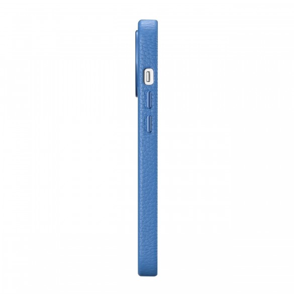 iCarer Litchi Premium läderfodral iPhone 14 Pro Max magnetiskt läderfodral med MagSafe ljusblå (WMI14220712-LB)