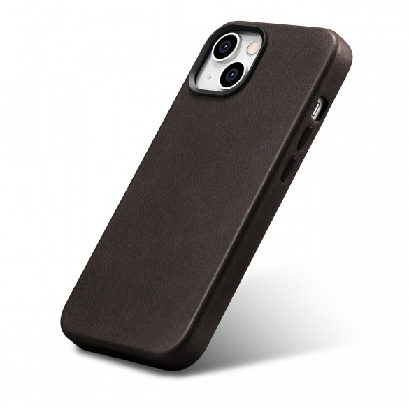 iCarer Oil Wax Premium läderfodral iPhone 14 Plus magnetiskt läderfodral med MagSafe Brown (WMI14220703-BN)