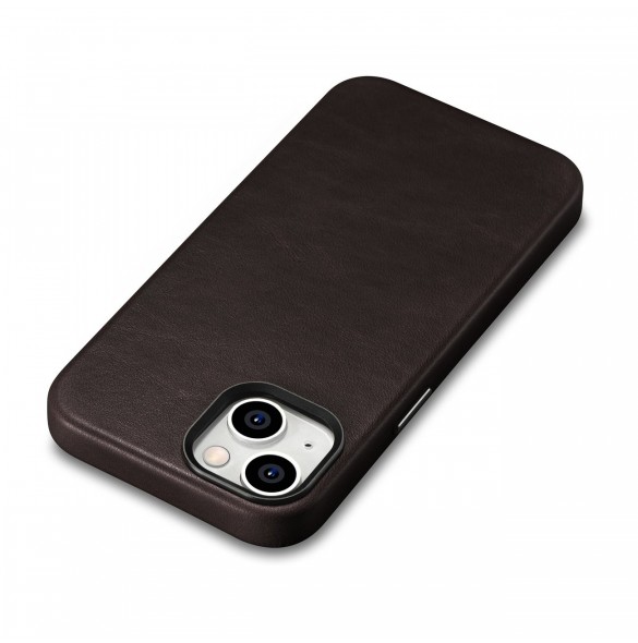 iCarer Oil Wax Premium läderfodral iPhone 14 Plus magnetiskt läderfodral med MagSafe Brown (WMI14220703-BN)