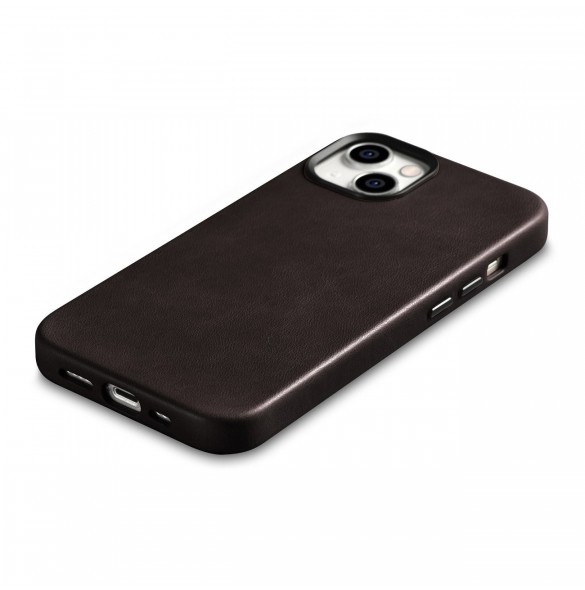 iCarer Oil Wax Premium läderfodral iPhone 14 Plus magnetiskt läderfodral med MagSafe Brown (WMI14220703-BN)