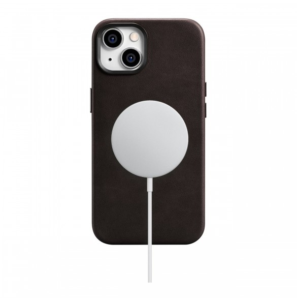 iCarer Oil Wax Premium läderfodral iPhone 14 Plus magnetiskt läderfodral med MagSafe Brown (WMI14220703-BN)