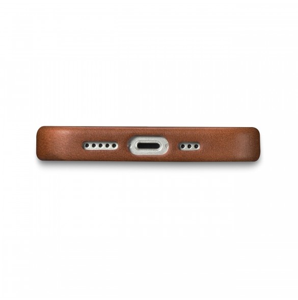 iCarer Oil Wax Premium läderfodral iPhone 14 Plus magnetiskt läderfodral med MagSafe Brown (WMI14220703-RB)