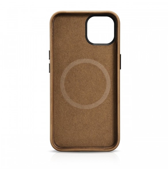 iCarer Oil Wax Premium läderfodral iPhone 14 Plus magnetiskt läderfodral med MagSafe Brown (WMI14220703-TN)