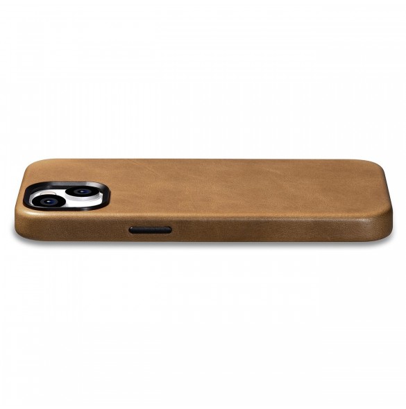 iCarer Oil Wax Premium läderfodral iPhone 14 Plus magnetiskt läderfodral med MagSafe Brown (WMI14220703-TN)
