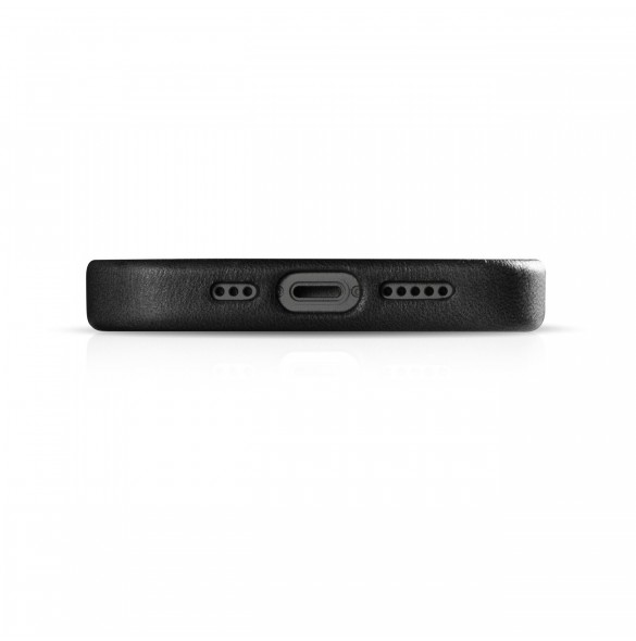 iCarer Oil Wax Premium läderfodral iPhone 14 Pro Max magnetiskt läderfodral med MagSafe Black (WMI14220704-BK)