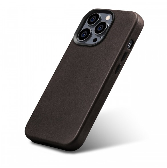 iCarer Oil Wax Premium läderfodral iPhone 14 Pro Max magnetiskt läderfodral med MagSafe Brown (WMI14220704-BN)