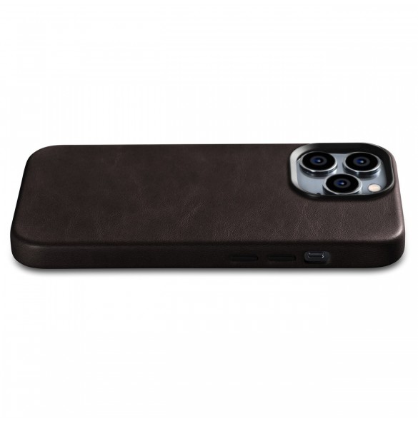 iCarer Oil Wax Premium läderfodral iPhone 14 Pro Max magnetiskt läderfodral med MagSafe Brown (WMI14220704-BN)