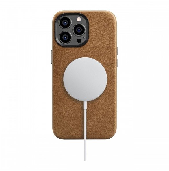 iCarer Oil Wax Premium läderfodral iPhone 14 Pro Max magnetiskt läderfodral med MagSafe Brown (WMI14220704-TN)