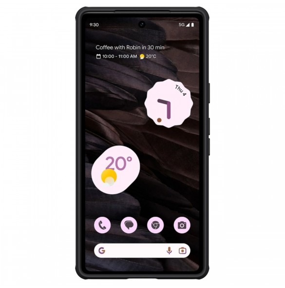 Google Pixel 7a pansarfodral med Nillkin CamShield Pro-fodral - svart