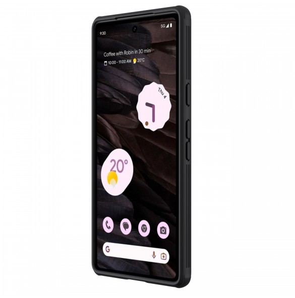 Google Pixel 7a pansarfodral med Nillkin CamShield Pro-fodral - svart