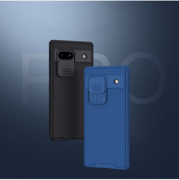 Google Pixel 7a pansarfodral med Nillkin CamShield Pro-fodral - svart