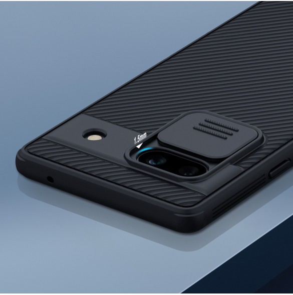 Google Pixel 7a pansarfodral med Nillkin CamShield Pro-fodral - svart