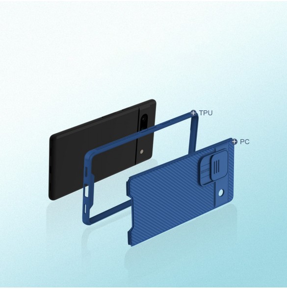 Google Pixel 7a pansarfodral med Nillkin CamShield Pro-fodral - svart