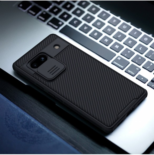 Google Pixel 7a pansarfodral med Nillkin CamShield Pro-fodral - svart