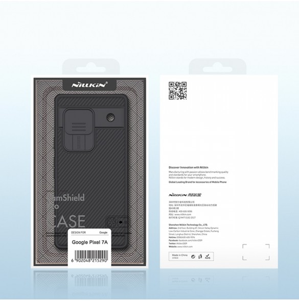 Google Pixel 7a pansarfodral med Nillkin CamShield Pro-fodral - svart