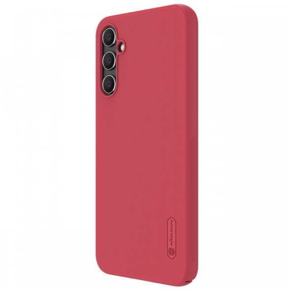 Hårt fodral för Samsung Galaxy A34 5G + Nillkin Super Frosted Shield telefonställ - Röd