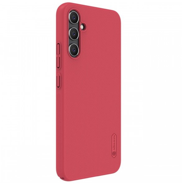 Hårt fodral för Samsung Galaxy A34 5G + Nillkin Super Frosted Shield telefonställ - Röd