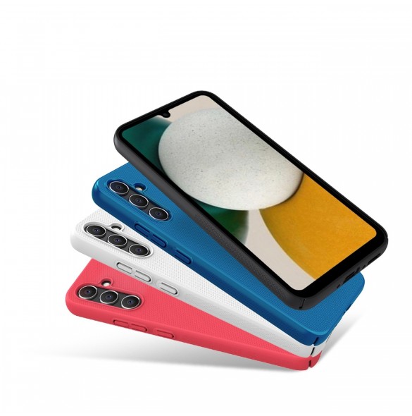 Hårt fodral för Samsung Galaxy A34 5G + Nillkin Super Frosted Shield telefonställ - Röd