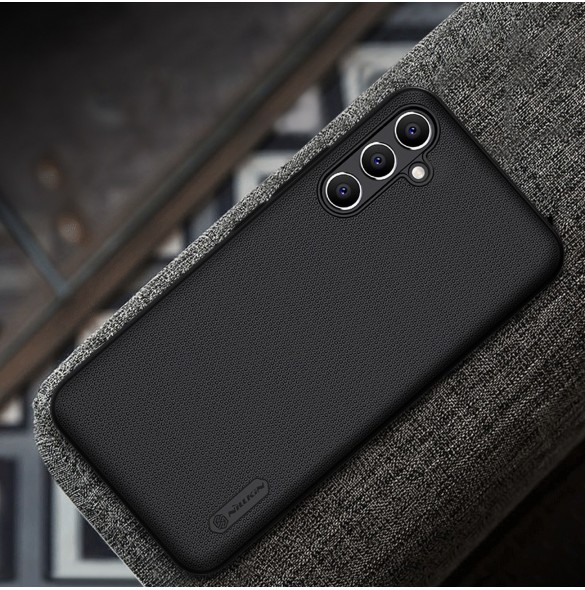 Hårt fodral för Samsung Galaxy A34 5G + Nillkin Super Frosted Shield telefonställ - Röd