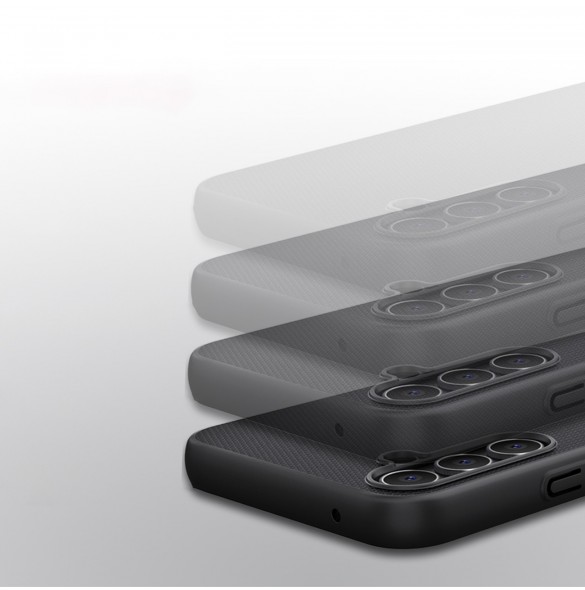 Hårt fodral för Samsung Galaxy A34 5G + Nillkin Super Frosted Shield telefonställ - Röd