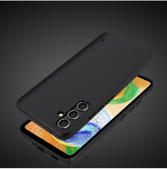 Hårt fodral för Samsung Galaxy A34 5G + Nillkin Super Frosted Shield telefonställ - Röd