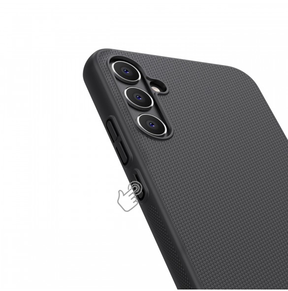 Hårt fodral för Samsung Galaxy A34 5G + Nillkin Super Frosted Shield telefonställ - Röd