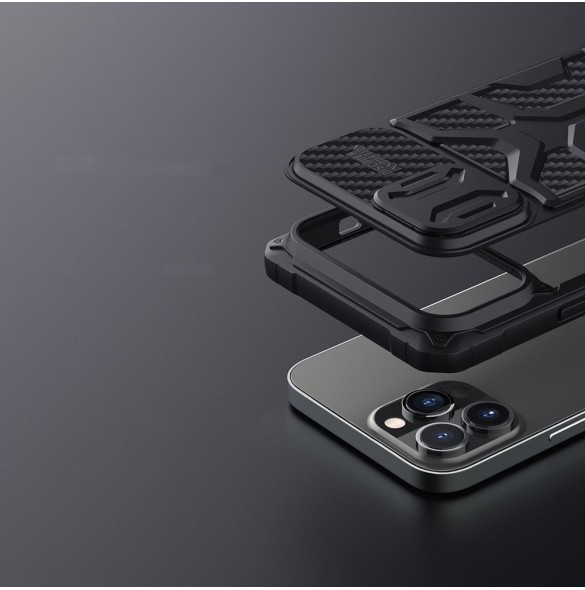 Nillkin Adventruer Fodral till iPhone 13 Pro Max pansarskal med kamerafodral rött