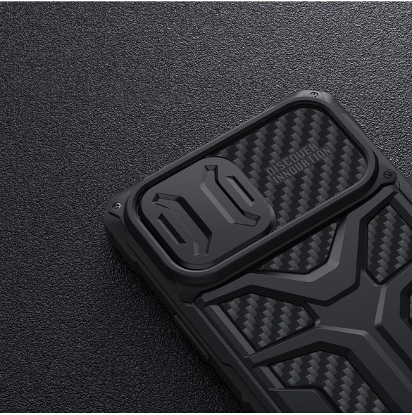 Nillkin Adventruer Fodral till iPhone 13 Pro Max pansarskal med kamerafodral rött