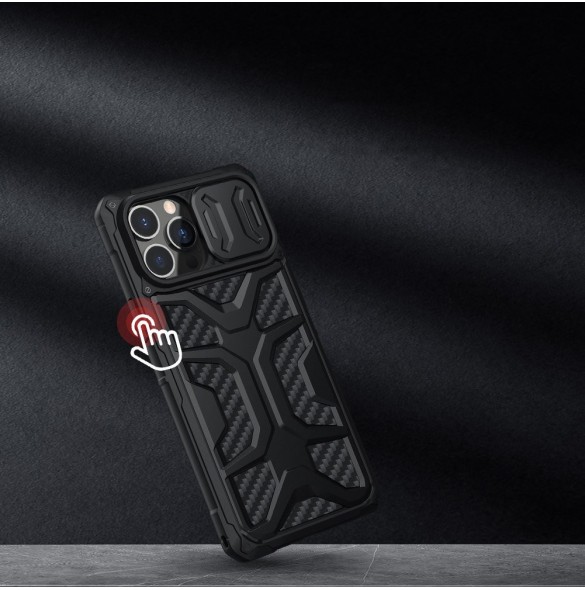 Nillkin Adventruer Fodral till iPhone 13 Pro Max pansarskal med kamerafodral rött