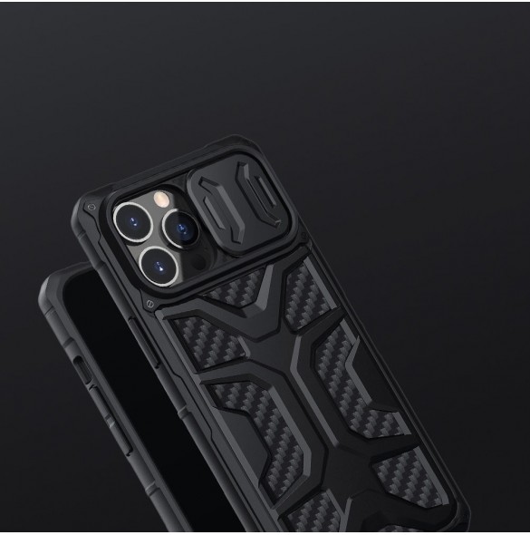 Nillkin Adventruer Fodral till iPhone 13 Pro Max pansarskal med kamerafodral rött