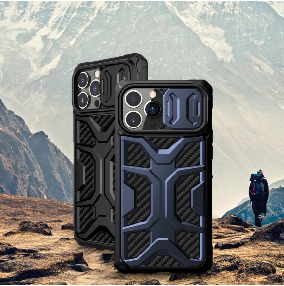 Nillkin Adventruer Fodral till iPhone 13 Pro Max pansarskal med kamerafodral rött