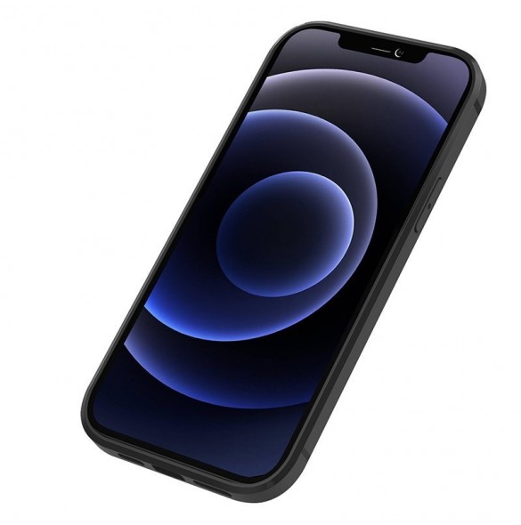 Nillkin Aoge Läderfodral äkta läder skyddande plånboksfodral iPhone 12 mini svart