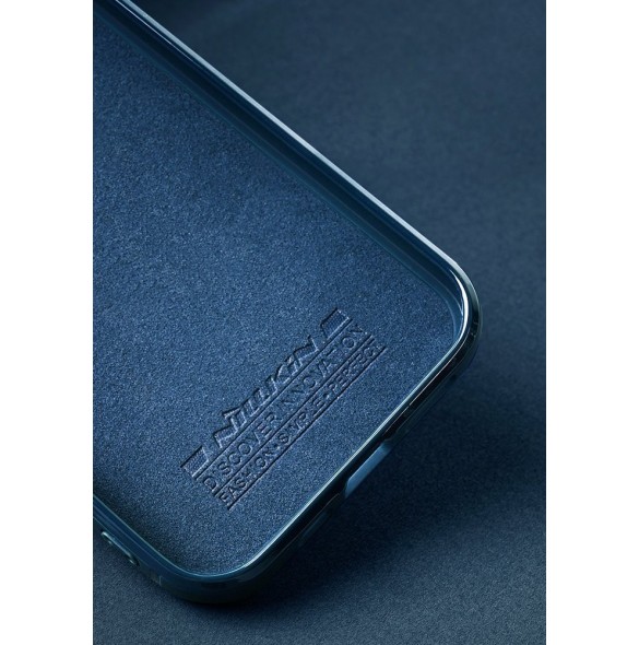 Nillkin Aoge Läderfodral äkta läder skyddande plånboksfodral iPhone 12 mini svart