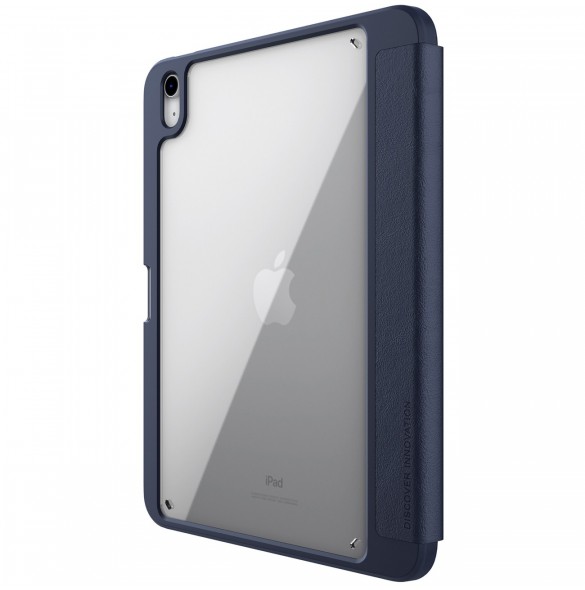 Nillkin Bevel Läderfodral för iPad 10,9'' 2022 (10 gen.) smart skal med flipstativ blå