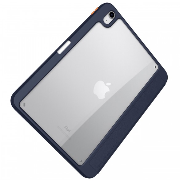 Nillkin Bevel Läderfodral för iPad 10,9'' 2022 (10 gen.) smart skal med flipstativ blå