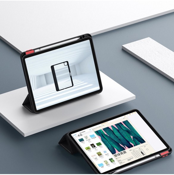 Nillkin Bevel Läderfodral för iPad 10,9'' 2022 (10 gen.) smart skal med flipstativ blå