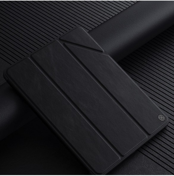 Nillkin Bevel Läderfodral för iPad 10,9'' 2022 (10 gen.) smart skal med flipstativ blå