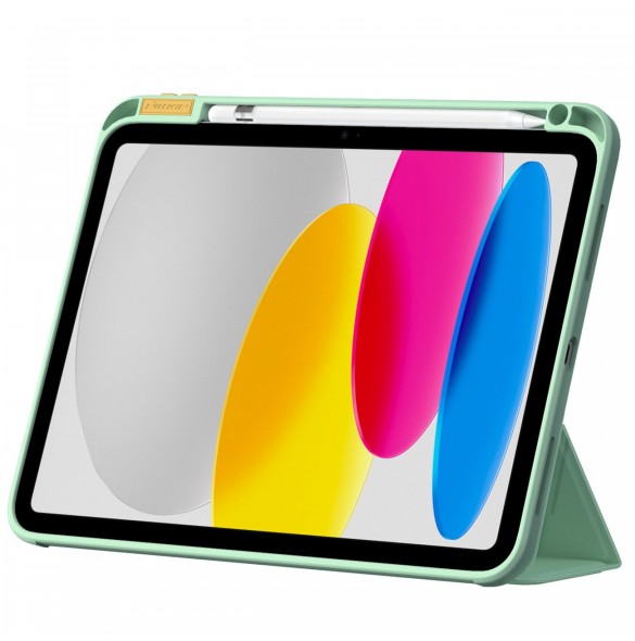 Nillkin Bevel läderfodral för iPad 10,9'' 2022 (10 gen.) smart skalskydd med flipstativ grön