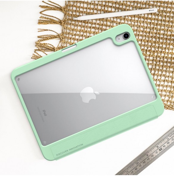 Nillkin Bevel läderfodral för iPad 10,9'' 2022 (10 gen.) smart skalskydd med flipstativ grön