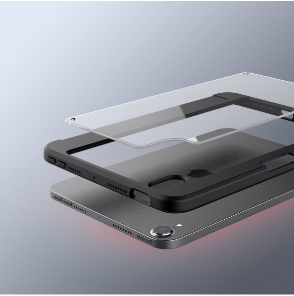 Nillkin Bevel Läderfodral för iPad mini 2021 skal med flip smart sovfodral svart