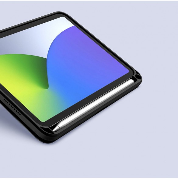 Nillkin Bevel Läderfodral för iPad mini 2021 skal med flip smart sovfodral svart