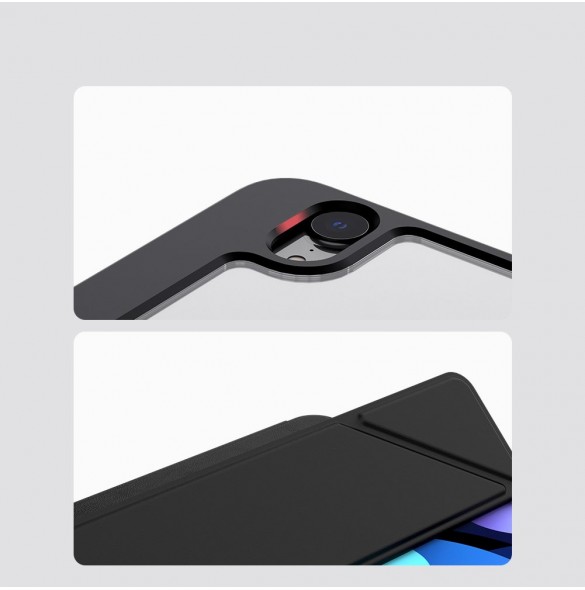 Nillkin Bevel Läderfodral för iPad mini 2021 skal med flip smart sovfodral svart