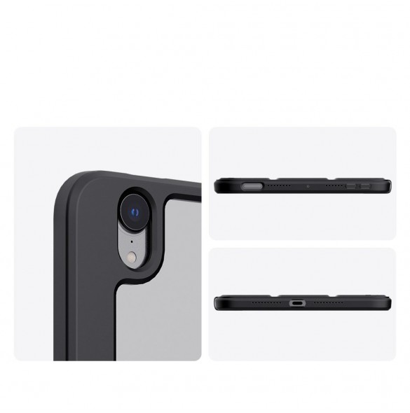 Nillkin Bevel Läderfodral för iPad mini 2021 skal med flip smart sovfodral svart