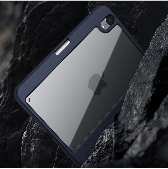 Nillkin Bevel Läderfodral för iPad mini 2021 skal med flip smart sovfodral svart