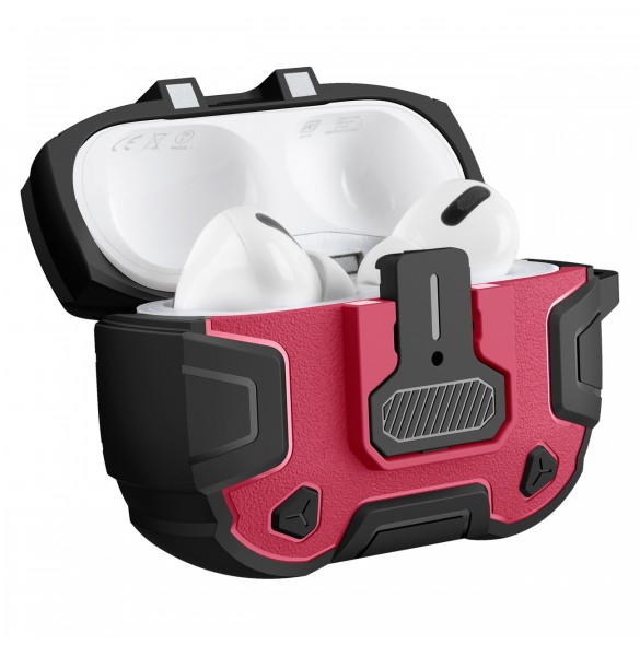 Nillkin Bounce Pro Case fodral för AirPods Pro 2 pansarfodral för hörlurar röd