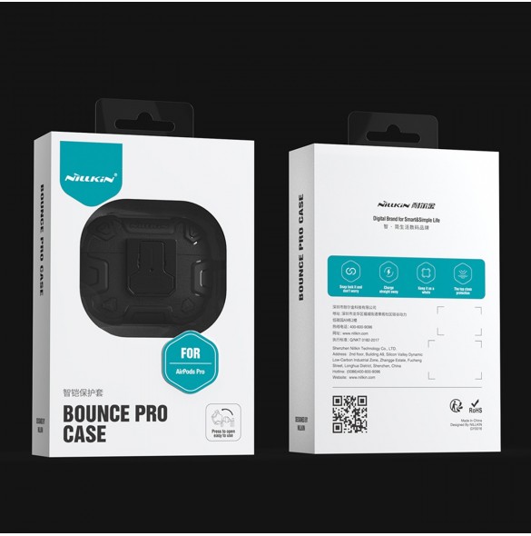 Nillkin Bounce Pro Case fodral för AirPods Pro 2 pansarfodral för hörlurar röd