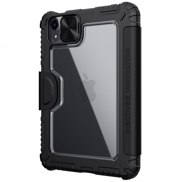 Nillkin Bumper Läderfodral Pro armored Smart Cover med kameraskal och iPad mini 2021 ställ svart
