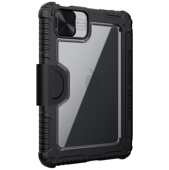 Nillkin Bumper Läderfodral Pro armored Smart Cover med kameraskal och iPad mini 2021 ställ svart