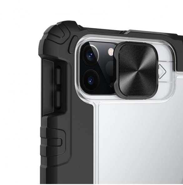 Nillkin Bumper Läderfodral Pro armored Smart Cover med kameraskal och iPad mini 2021 ställ svart